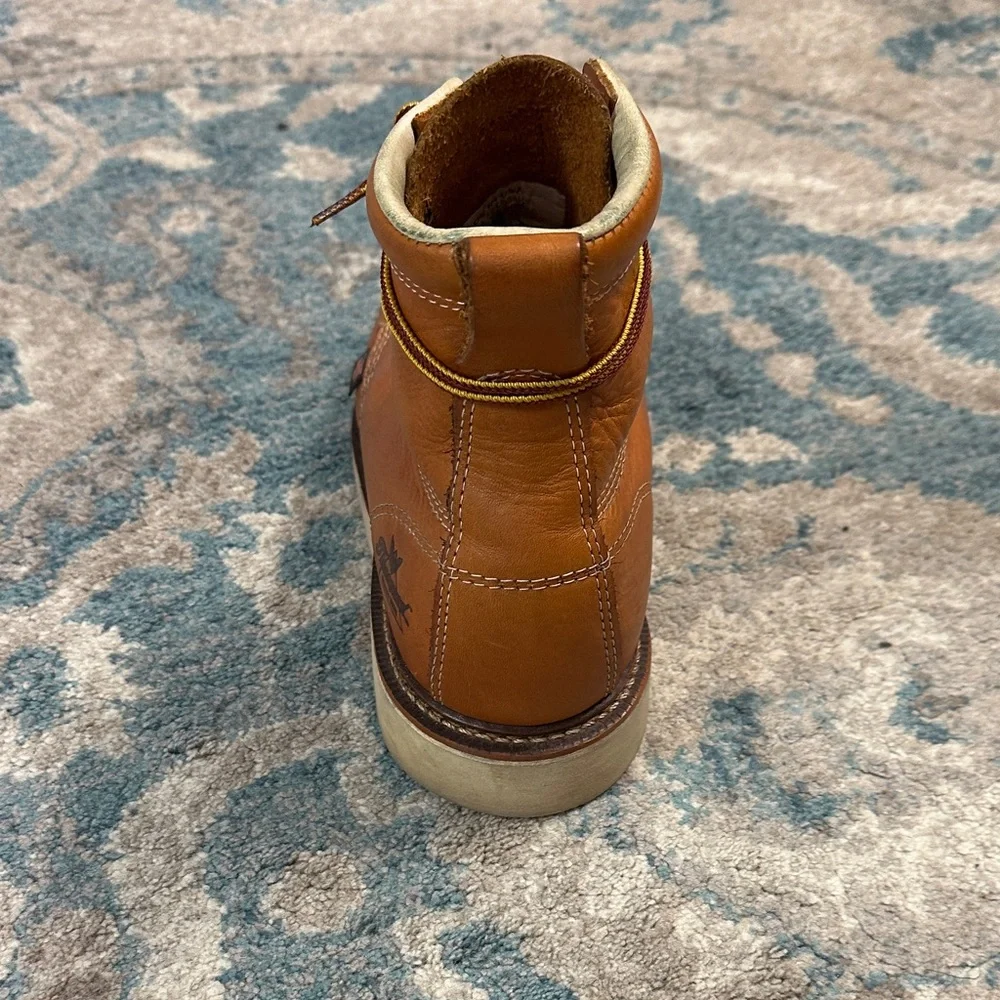 Thorogood Men's Tan Leather Work Boots 9.5D - Picture 3 of 10